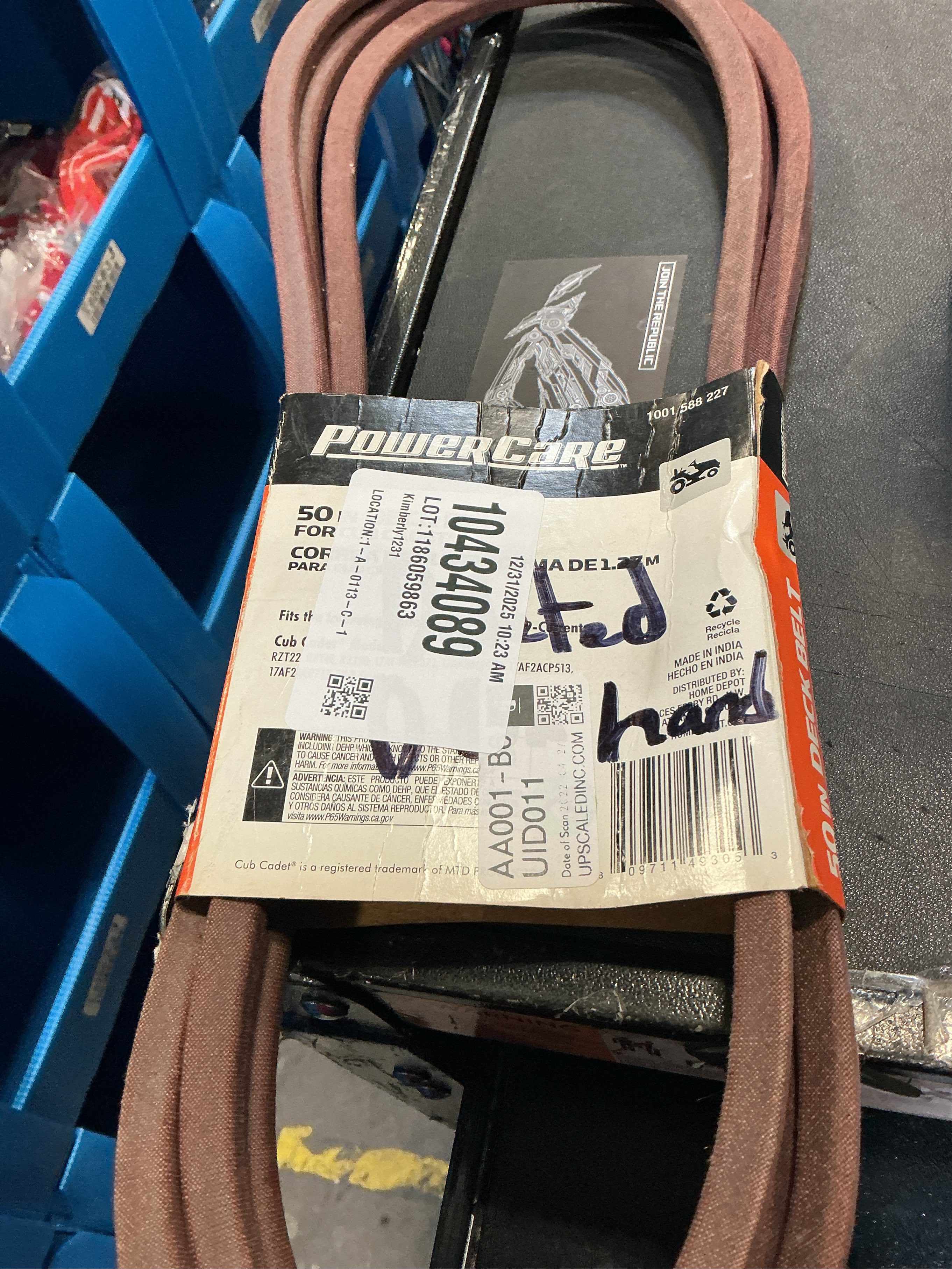 Cub Cadet RZT 50 in. Zero-Turn Deck Belt