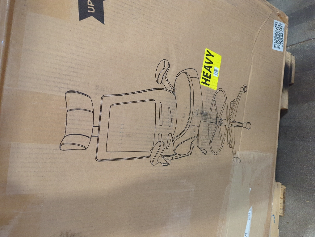 BOLISS 400lbs High Back Computer Office Drafting Chair Double Seat-Cushion Flip up Armrests Lumbar Support Adjustable Big Footrest Ring (Black)