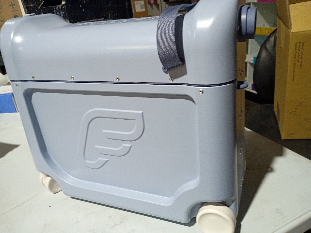 Stokke Jetkids BedBox - Arctic Blue: Carry on Suitcase, Hardside Spinner Wheels, Ultra Lightweight, Removable Strap
