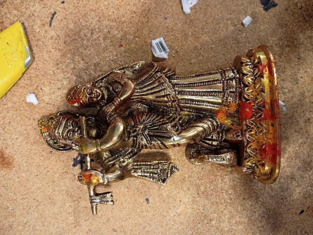 StonKraft - Radha Krishna Pair Murti Idol Statue Sculpture - Brass - 6 - Antique