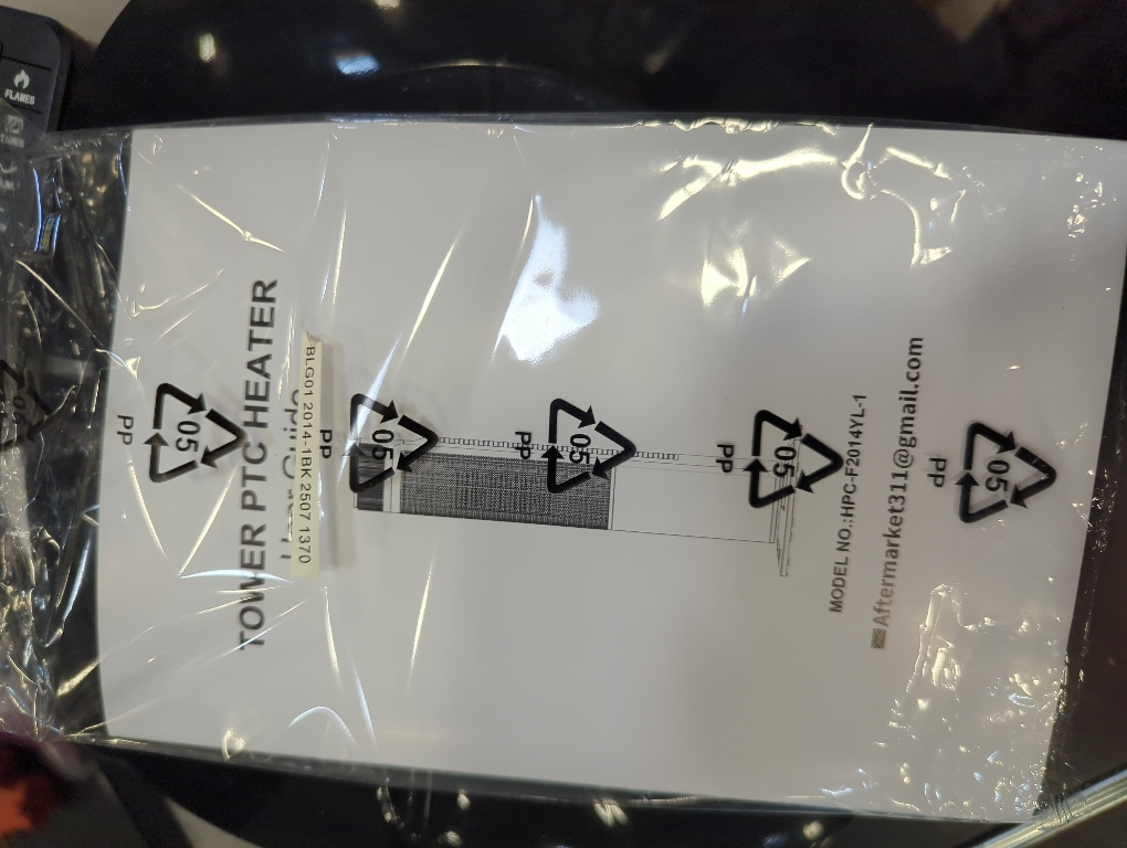 Tower PTC Heater 1500W With Remote