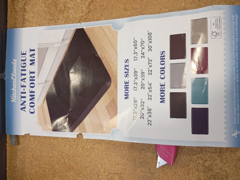 KitchenClouds Kitchen Mat Cushioned Anti Fatigue Rug 36x22x0.8