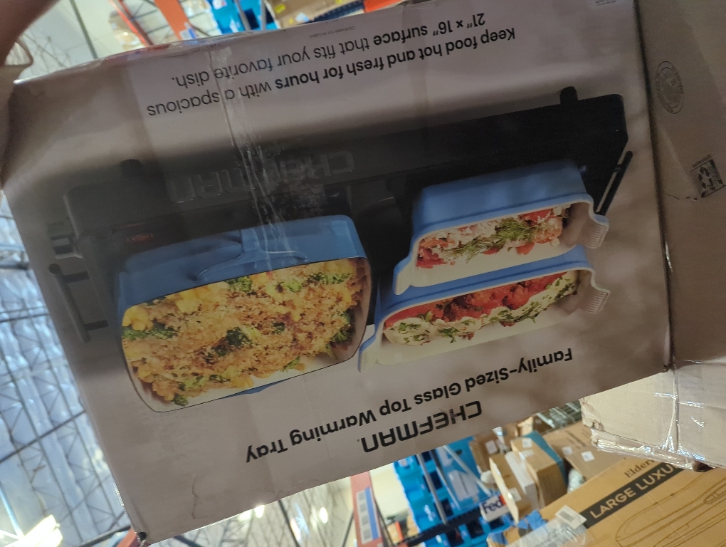 Chefman Electric Warming Tray with Adjustable Temperature Control, Perfect For Buffets, Restaurants, Parties, Events, and Home Dinners, Large 21” x 16” Glass-Top Surface Keeps Food Hot – Black