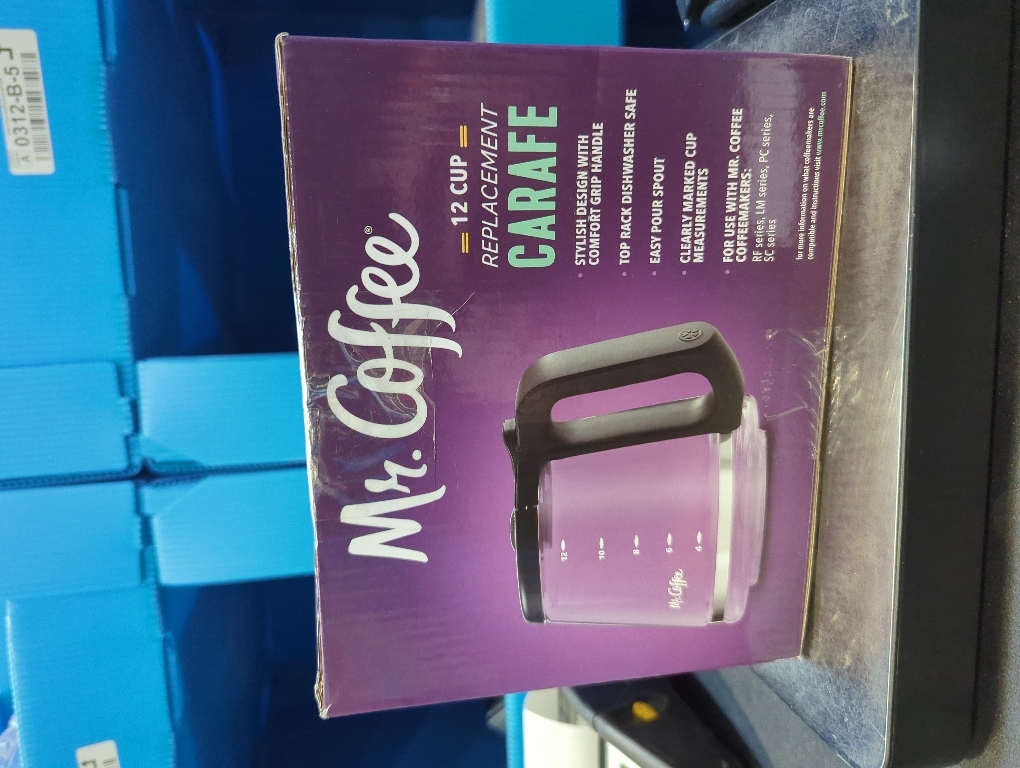 Mr. Coffee 12-Cup Replacement Carafe – Compatible with Mr. Coffee 12 Cup Machines, Glass Pot with Black Handle