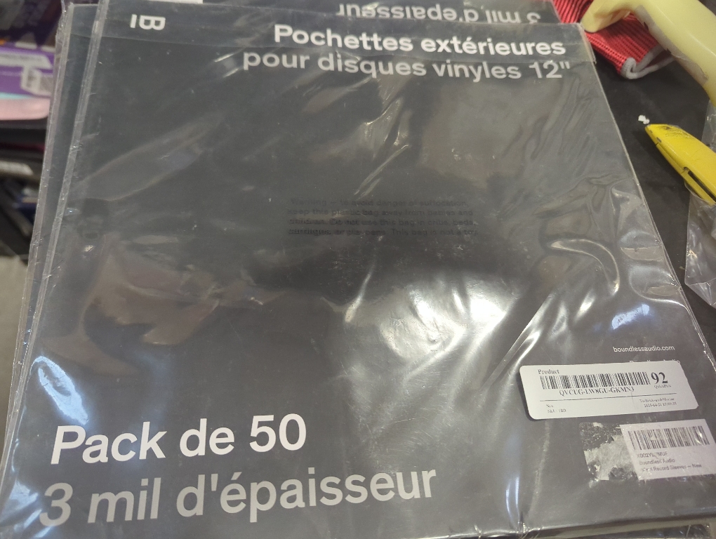 Size 12.75x12.75 Boundless Audio Vinyl Record Sleeves - 50 x Premium Outer Vinyl Sleeves for Records - 12.75 x 12.75 Heavy Duty 3 Mil Thick Crystal Clear Polypropylene