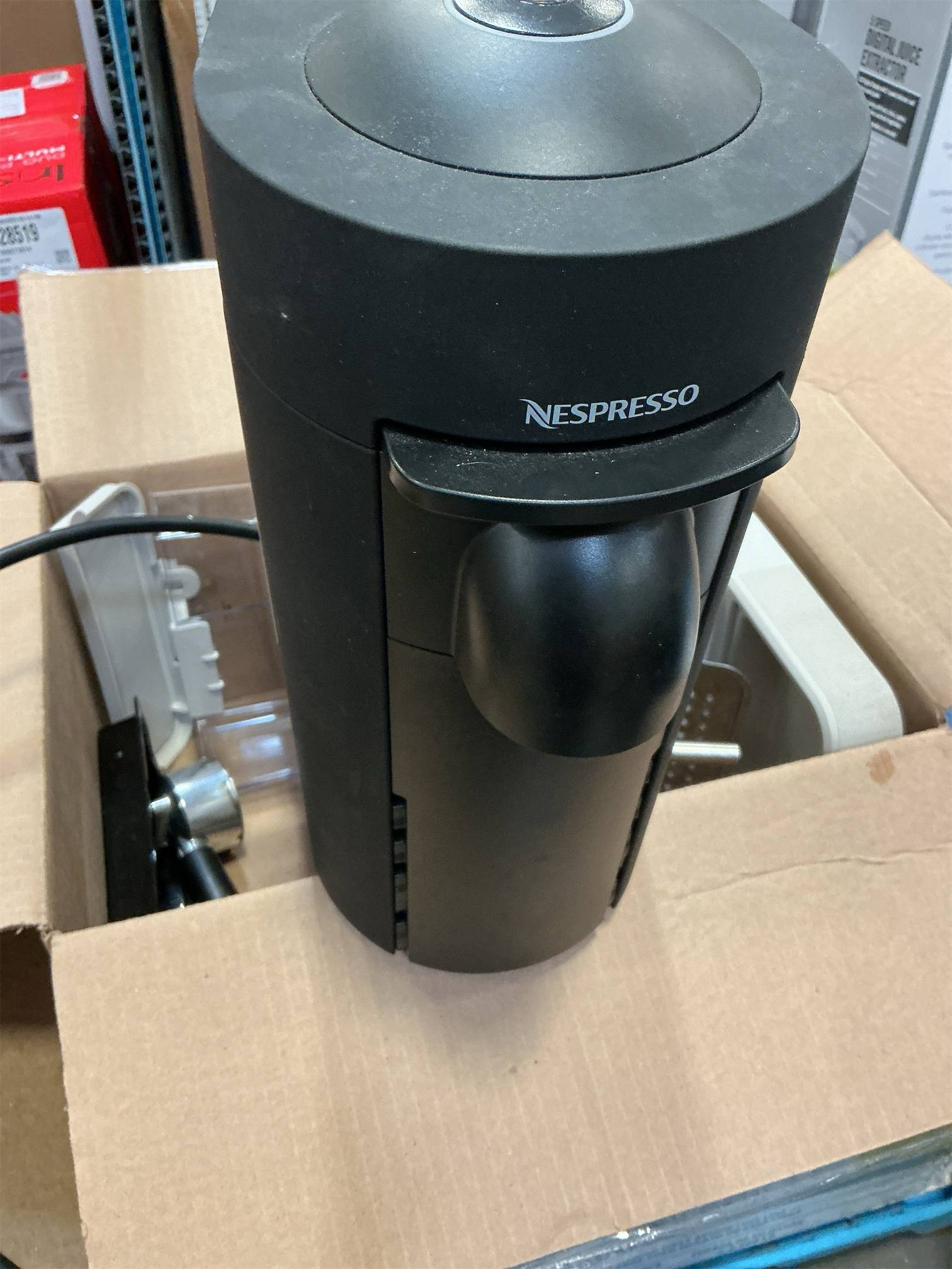 Nespresso VertuoPlus Coffee and Espresso Machine by De'Longhi with Milk Frother, Ink Black