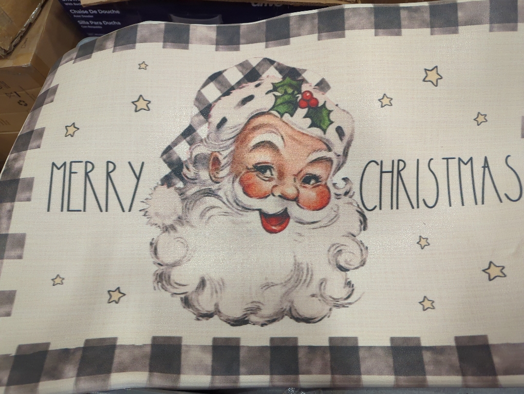 Teamery Rectangle Area Rug 2x3ft, Cute Santa Claus Non-Shedding Washable Area Rug, Christmas