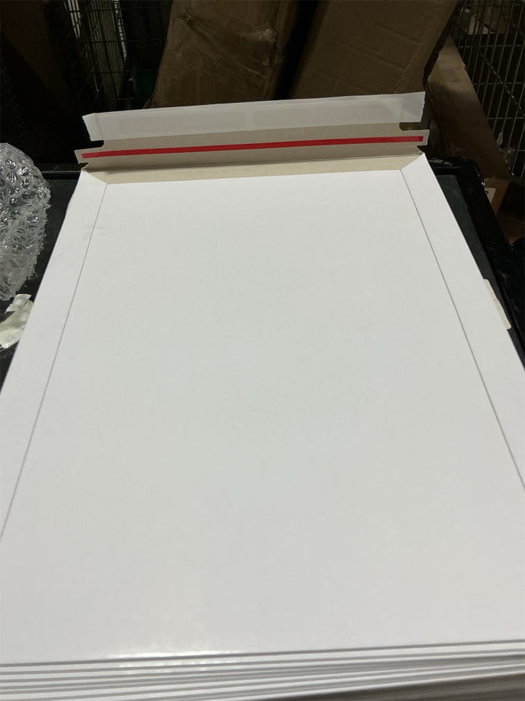 340 Pack 13x18 inch Large Rigid Mailer Self Seal Photo Document Mailers, Stay Flat White Cardboard Envelopes White Photography Mailers for CD, Photos, Document