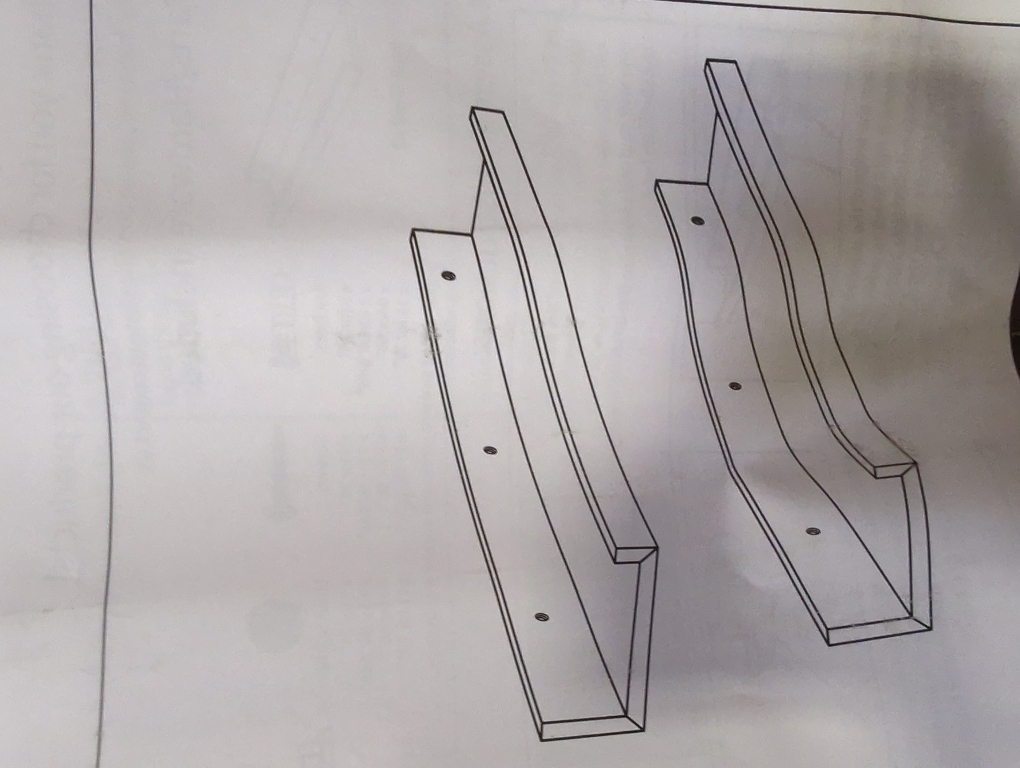2pk White Hanging Shelf