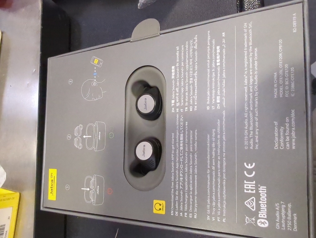 Jabra Elite Active 75t Stereo Bluetooth Headset - Grey