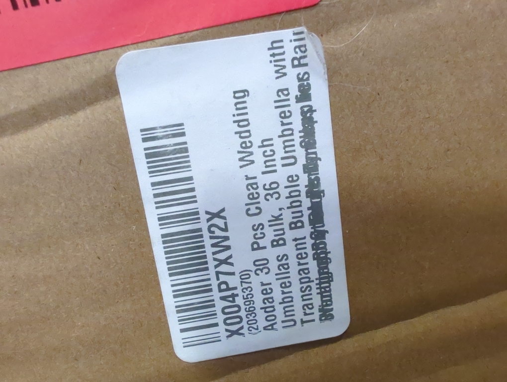 Aodaer 30 Pcs Clear Wedding Umbrellas Bulk, 36 Inch Transparent Bubble Umbrella with Storage Box Large Dome Windproof Stick Umbrellas for Rain Wedding Bridal Party Supplies Photography Props