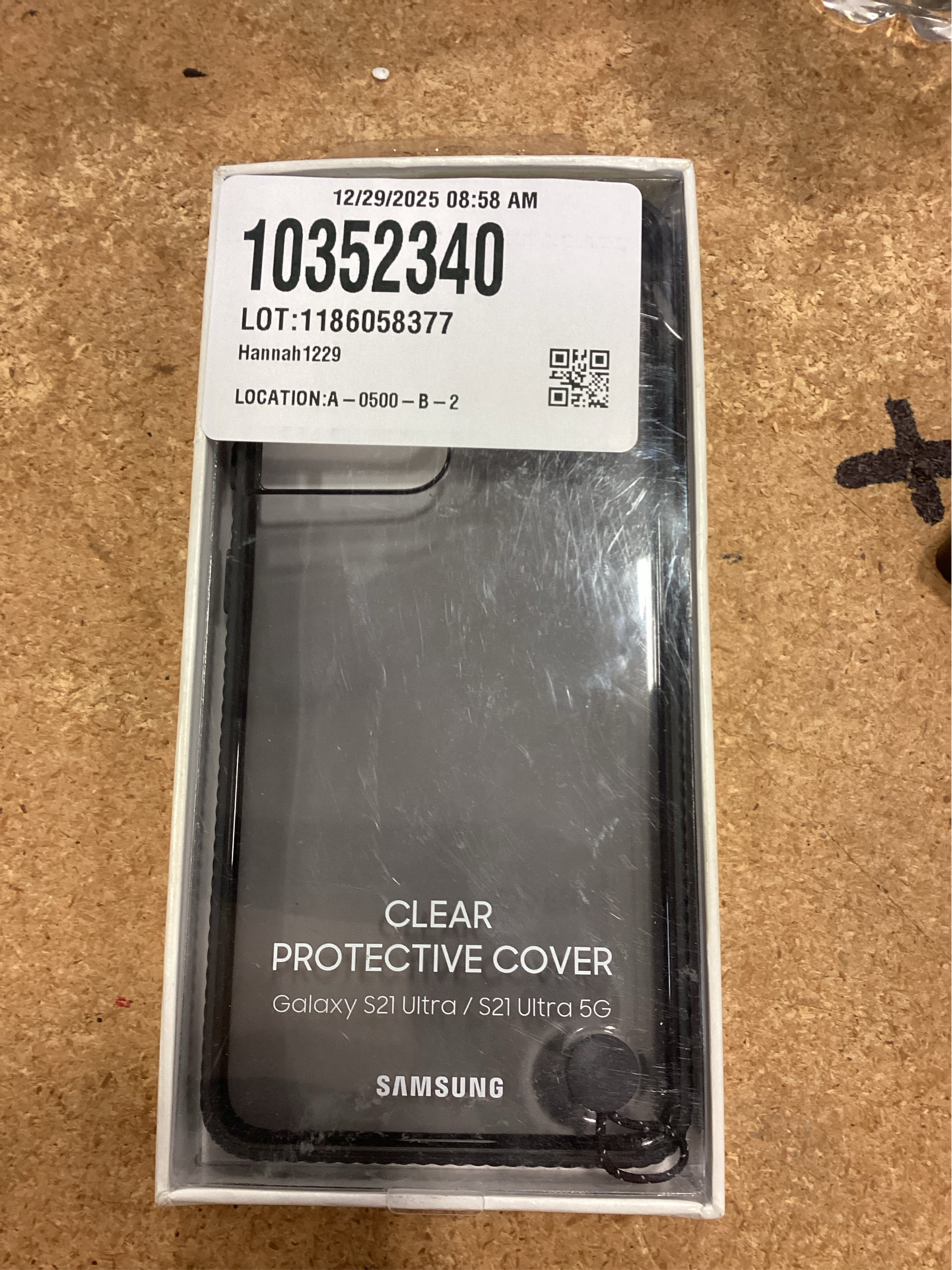 Samsung Clear Protective Cover EF-GG998 - Back cover for cell phone - black - for Galaxy S21 Ultra 5G