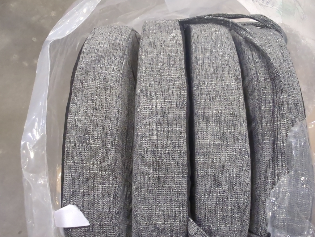 Set of 4 Size 16x16x2 Color grey Wellsin Chair Cushions for Dining Chairs 4 Pack - Kitchen Chair Cushions with Ties and Non-Slip Backing - Dining Chair Pads 16X16X2, Dark Gray