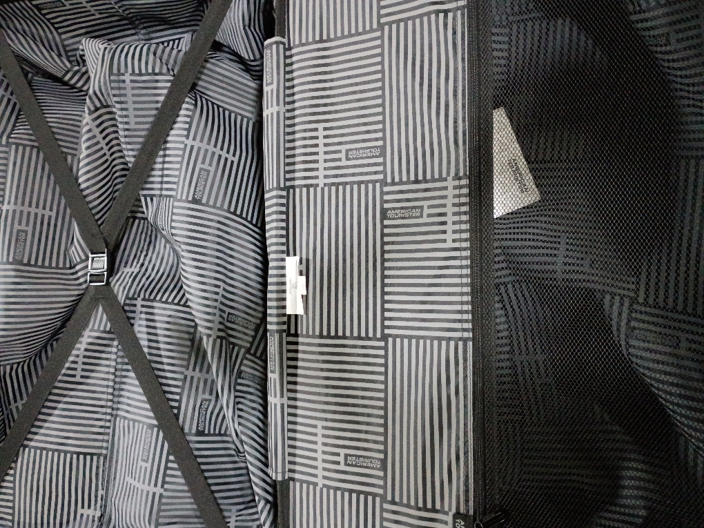 American Tourister NXT Hardside Large Checked Spinner Suitcase - Blackout: 8 Wheels, ABS Shell