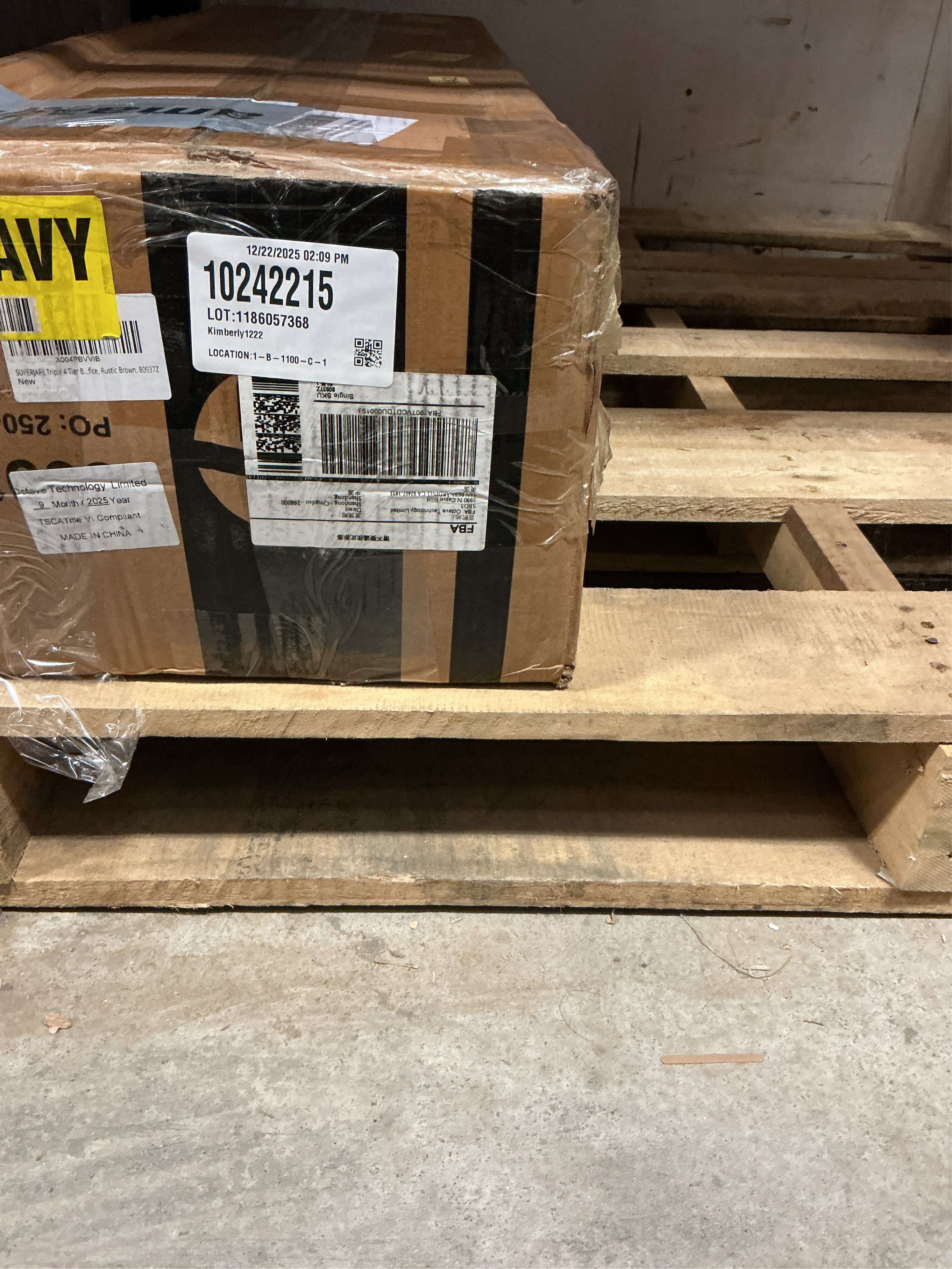 SUPERJARE Triple 4 Tier Bookshelf, Bookcase with 11 Open Display Shelves, Wide Book Shelf Book Case for Home & Office, Rustic Brown