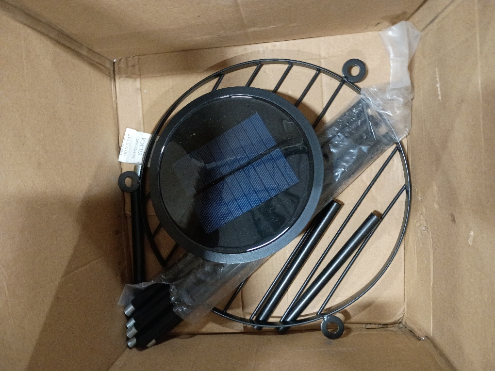 Outdoor Floor Lamp Outdoor Solar Lights Rattan Lamp with Plant Stands Metal Tripod Outdoor Floor Lamps for Patio Yard Deck Porch Walkway Driveway Garden Decor (no test )