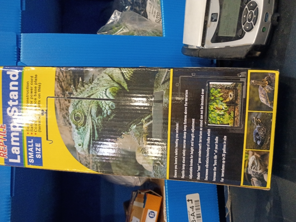 Reptile Lamp Stand, Adjustable Heat Lamp Bracket, Floor Light Holder Metal Lamp Hanging Bracket for Reptile Terrarium Heating Light Amphibian (Small)