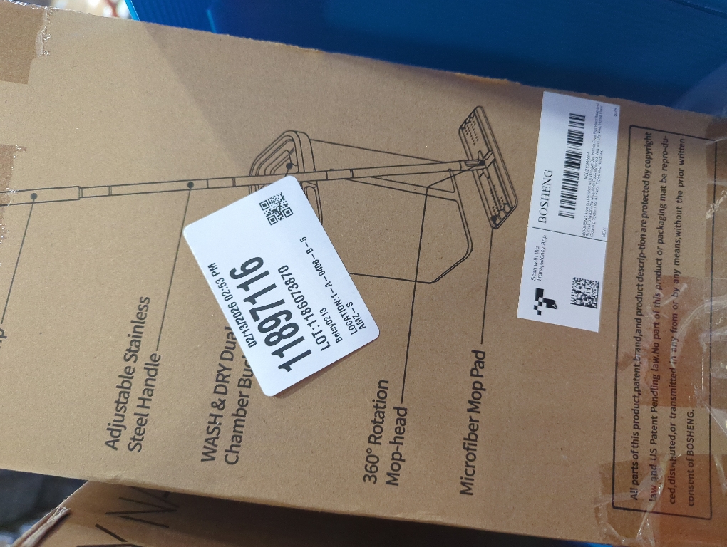 Mop and Bucket with Wringer Set, Hands Free Flat Floor Mop and Bucket, 3 Washable Microfiber Pads Included, Wet and Dry Use, Home Floor Cleaning System for All Floor Types and Windows