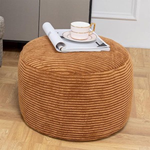 Bedsure tan ottoman pouf fuzzy corduroy