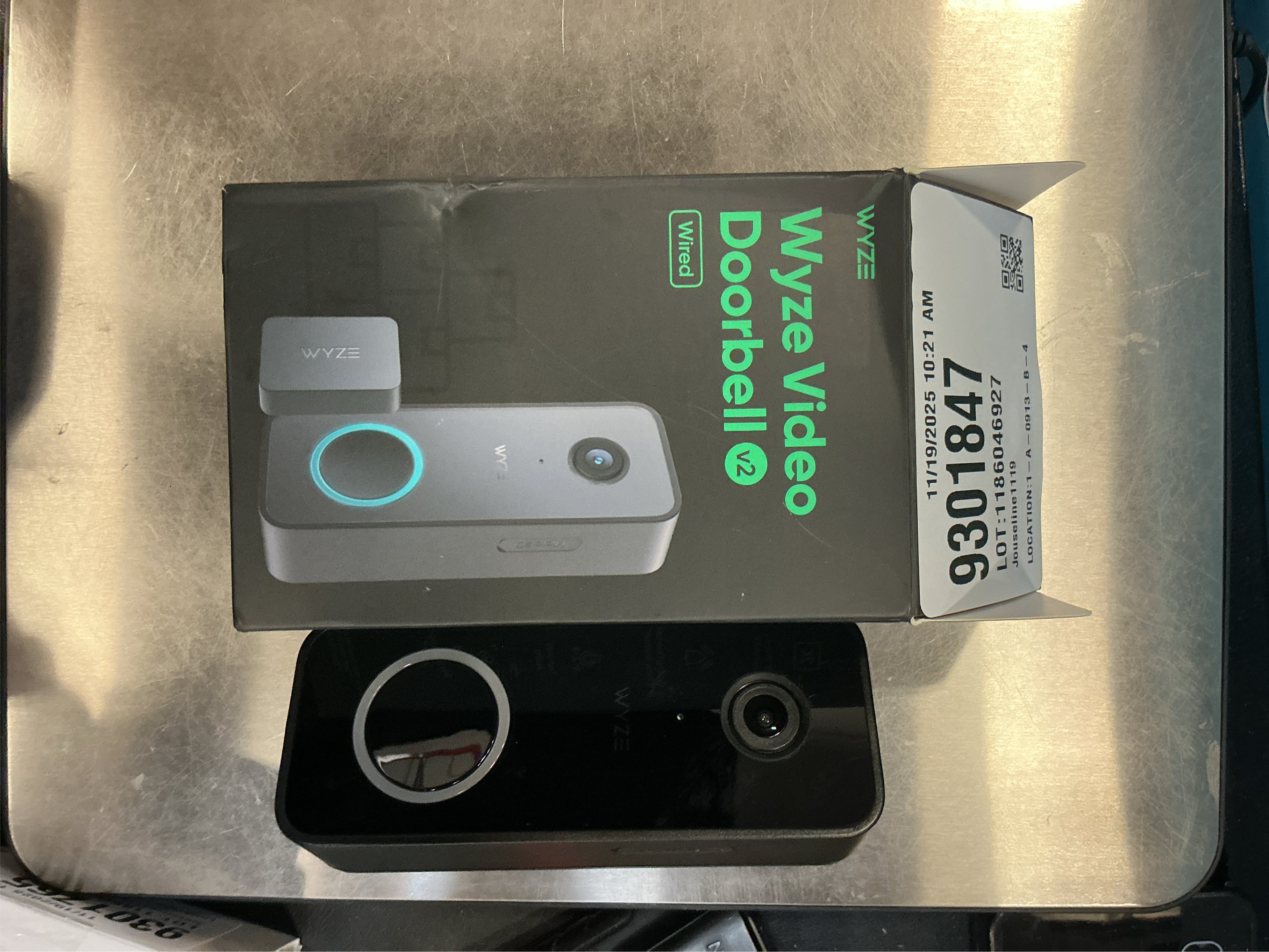 WYZE Wired Doorbell Camera v2(existing doorbell Wiring Required), 2K Security Video Doorbell, Color Night Vision, 2-Way Audio, Package Monitor, Works with Alexa & Google Assistant. Free Expert Setup