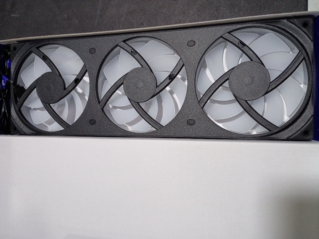NZXT F360 RGB Core - 360mm Single-Frame Fan Unit with 3 x 120mm RGB Fans - Speed & Lighting Control - High Static Pressure & Airflow - Fluid Dynamic Bearings - 8 aRGB LEDs Per Fan - Black