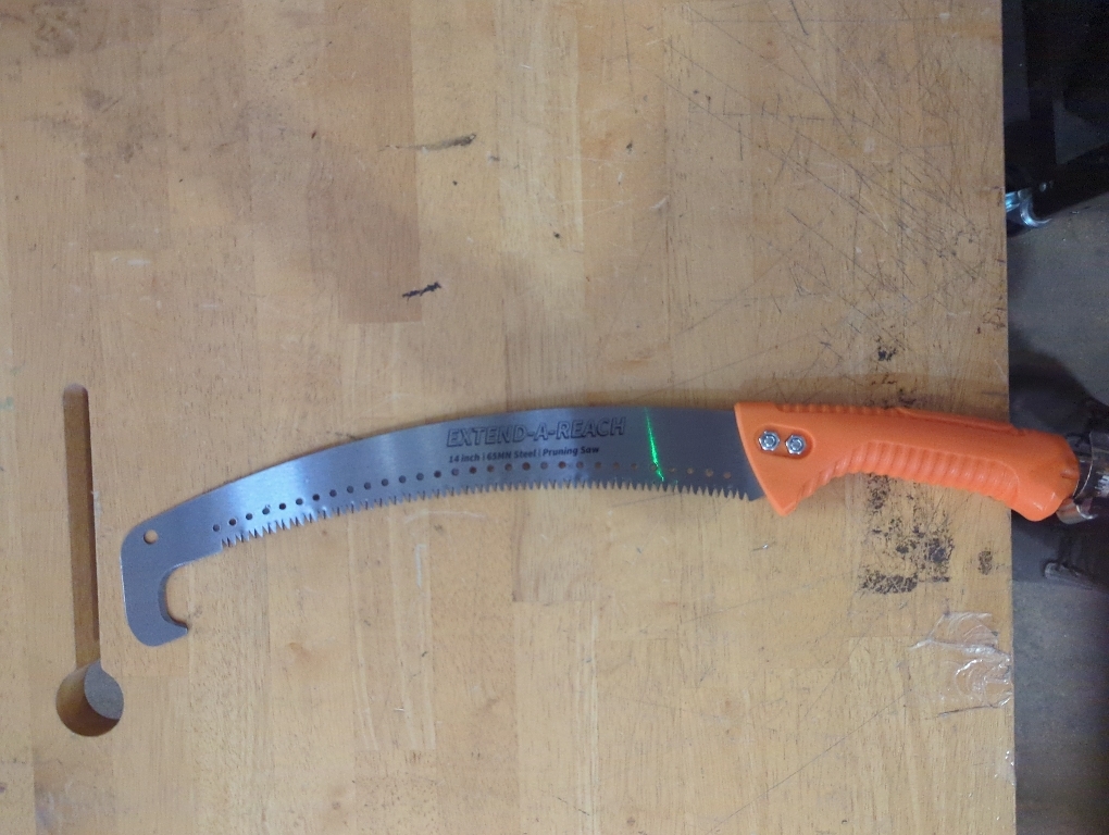 Pruning Manual Hand Saw // Hand Held or with Extension Manual Pole Saw for Tree Trimming // Fits All Extension Poles with Standard US Acme Thread // Tree Limb Hand Saw (Pole Sold Separately)