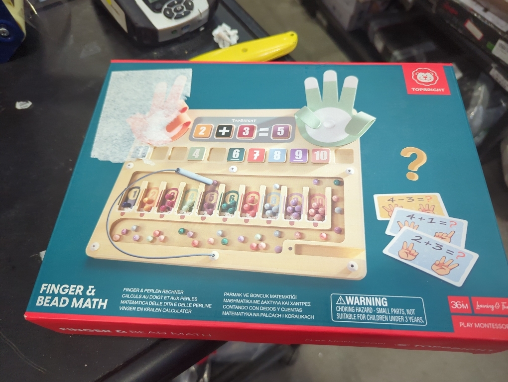 TOP BRIGHT Montessori Learning Toys for 3 4 5   Year Old, Magnetic Beads Sorting Matching Toys for Boys Girls Birthday Gifts, Finger Math Addition & Subtraction