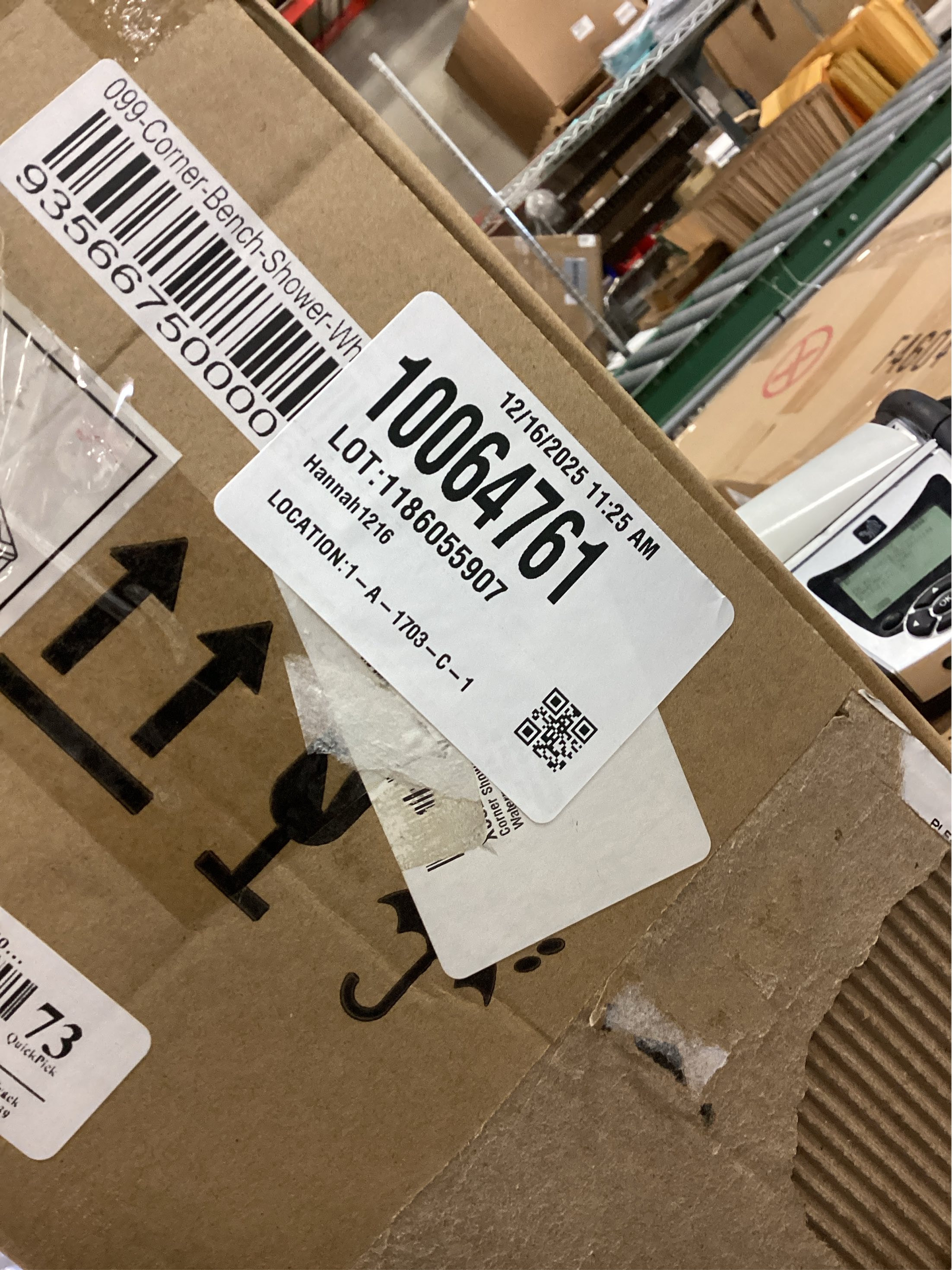 Waterproof Corner Shower Stool - White Waterproof Shower Bench for Shaving Legs & to Sit On - Easily Assembled Corner Bench & Shelf - Restroom Organizer - Restroom Home Decor