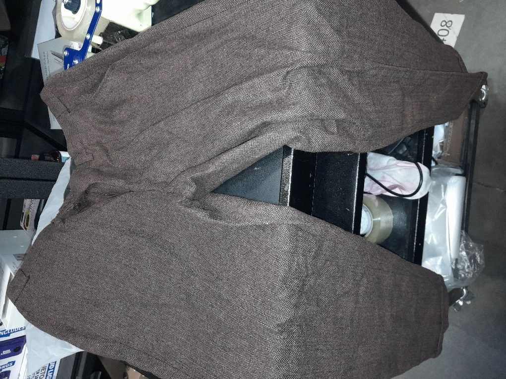 Mens Pants Tweed Herringbone Vintage Dress Pant Trousers Regular Fit Suit Pants for Men (30x30L)