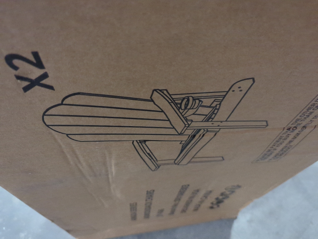 Amanda Series Adirondack Chair 2pk Black