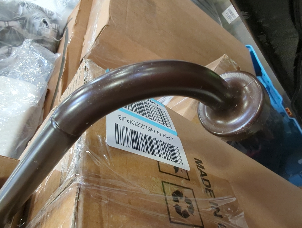 Dark Bronze Disc Curtain Rods, 28-48 Inches Window Curtain Rod,Adjustable Room Darkening Drapery Rod with Aluminum Finials and Brackets,Wrap Around Design