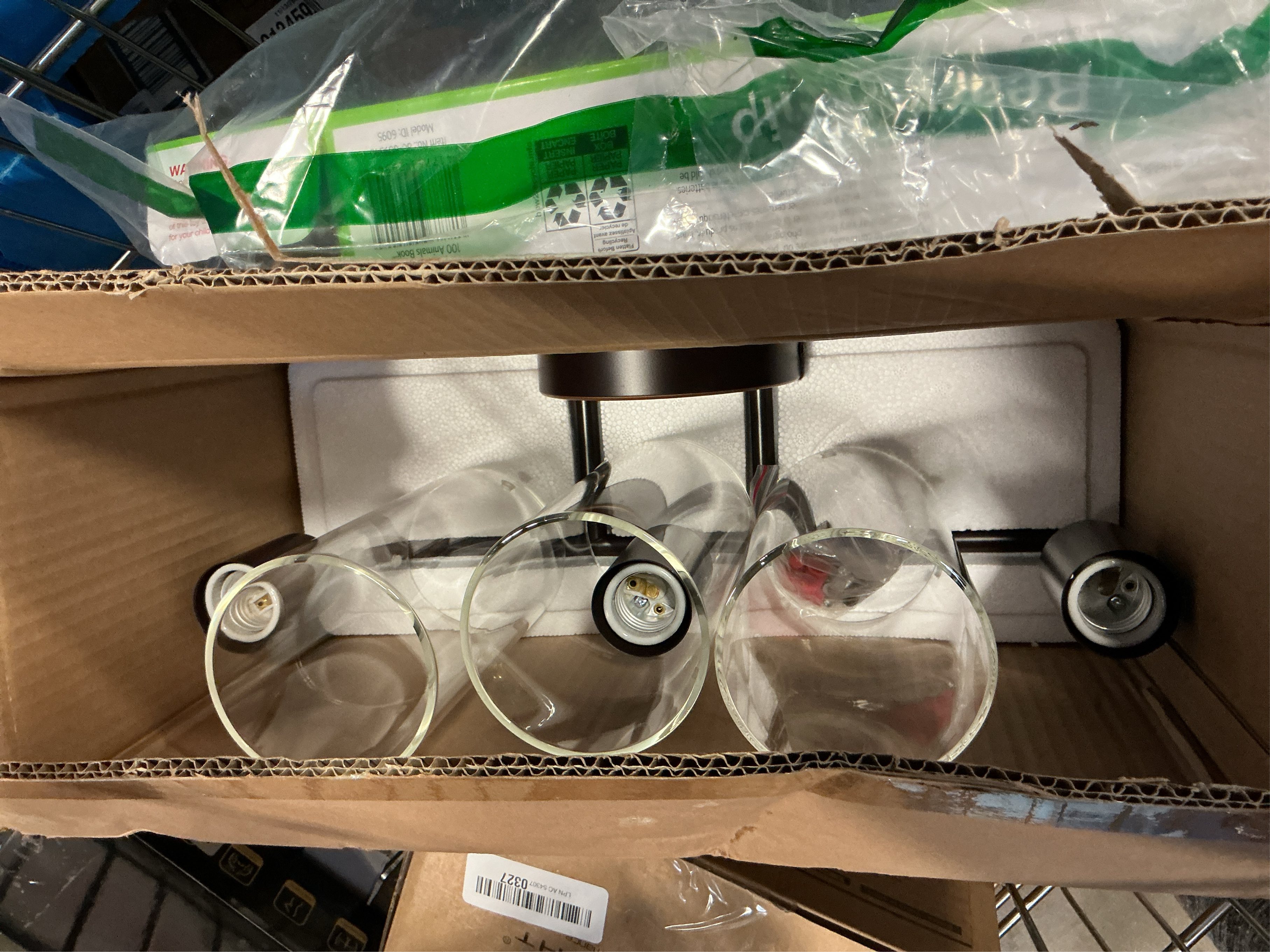 2023 Upgrade 3-Light Brushed Nickel Bathroom Vanity Light Fixtures, Clear Glass Shade Wall Sconces for Mirror, Bedroom, Living Room, Hallway