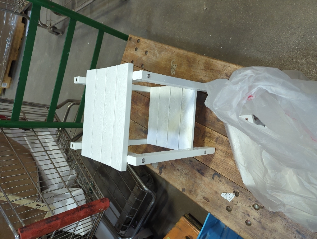 LUE BONA Outdoor side table, Small outdoor side table, White