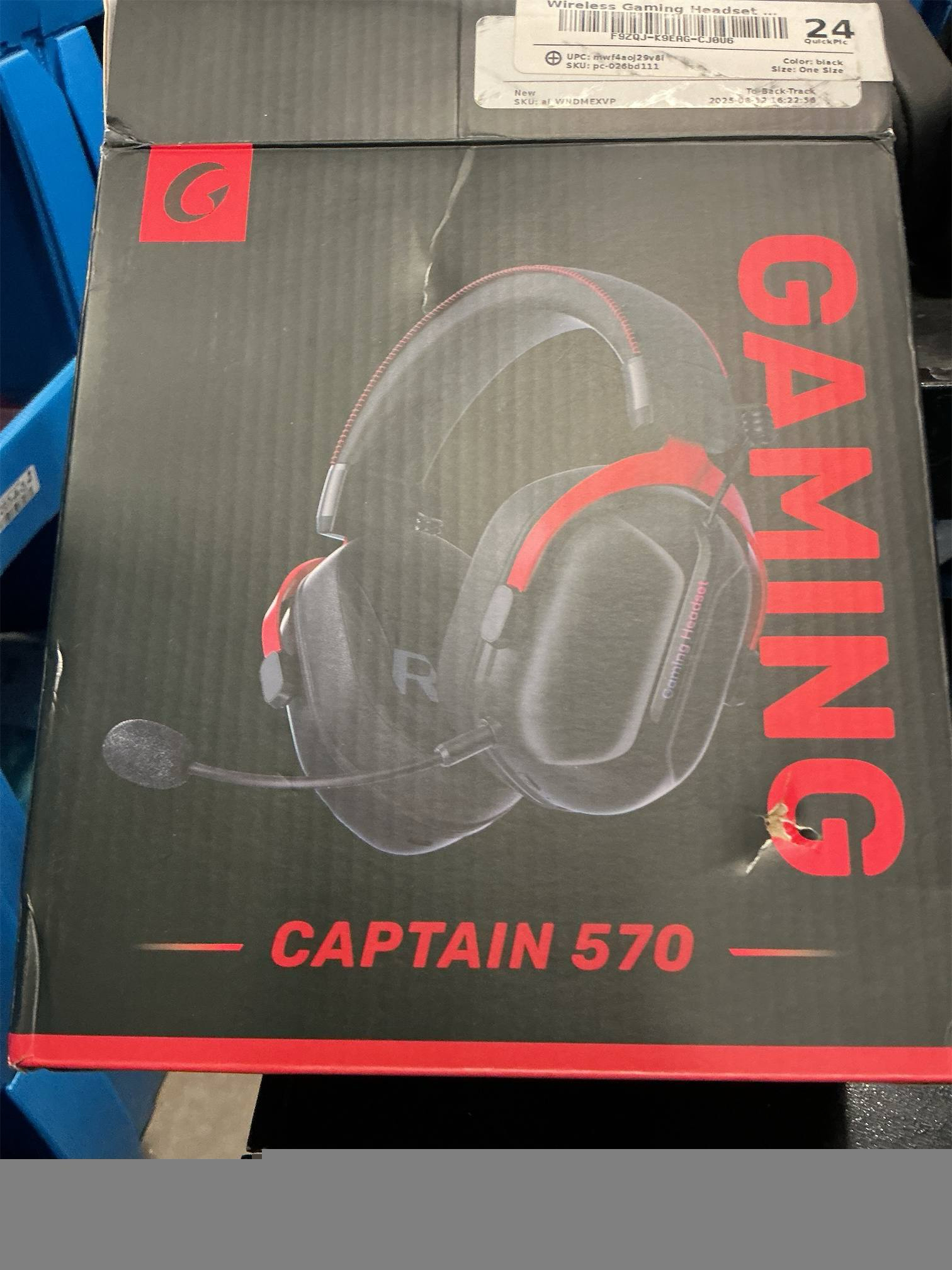 Gonbouyoku Wireless Gaming Headset, 2.4GHz USB Gaming Headphones for PS5, PS4, PC, Fortnite, Switch, Mac with Bluetooth 5.3, 60H Battery, ENC Noise Canceling Microphone, Gamer Headphones, Red