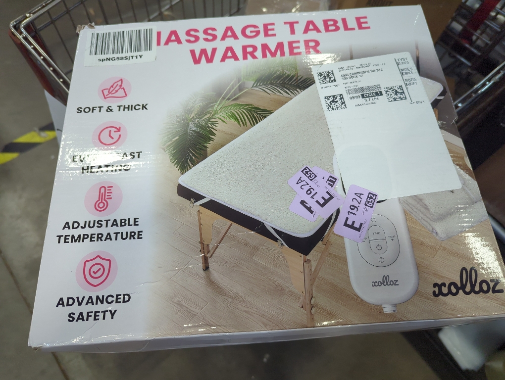 Massage Table Warmer Heating Pad – 71x31 Heated Massage Pad with Adjustable Temperature (104°F–131°F), Auto Shut-Off, Sherpa Fabric, Ideal Massage Blanket & Bed Warmer for Table Use