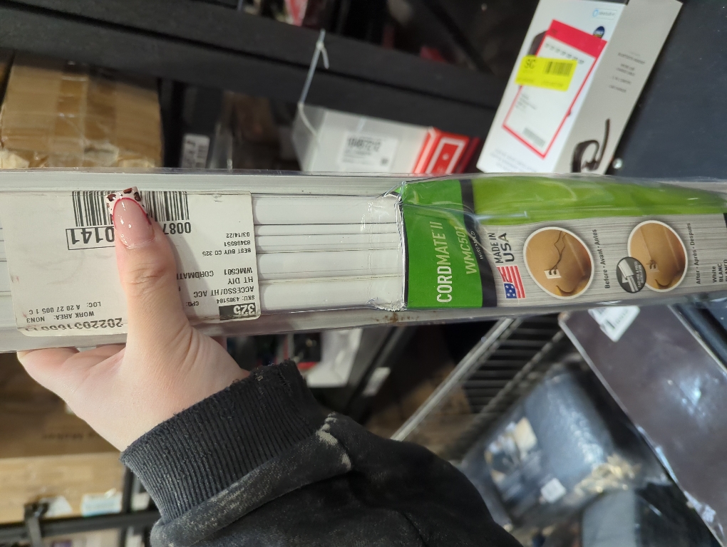 Wiremold CordMate II Plastic Cord Cover Kit  White (WMC501)