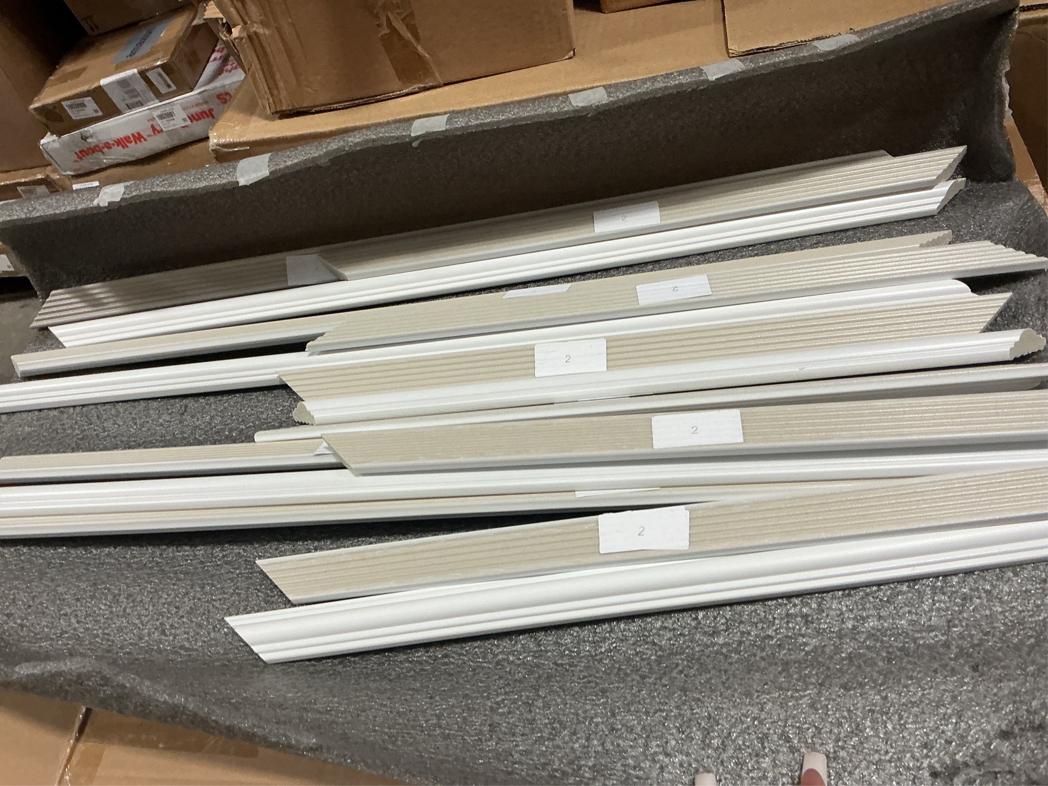 Premade Wall Molding Kit, Ready to Assemble Wainscoting Panels, Installed with Glue, Pre-Cut Molding Trim for Interrior Wall, DIY, (4 Frames, NOT Peel and Stick)