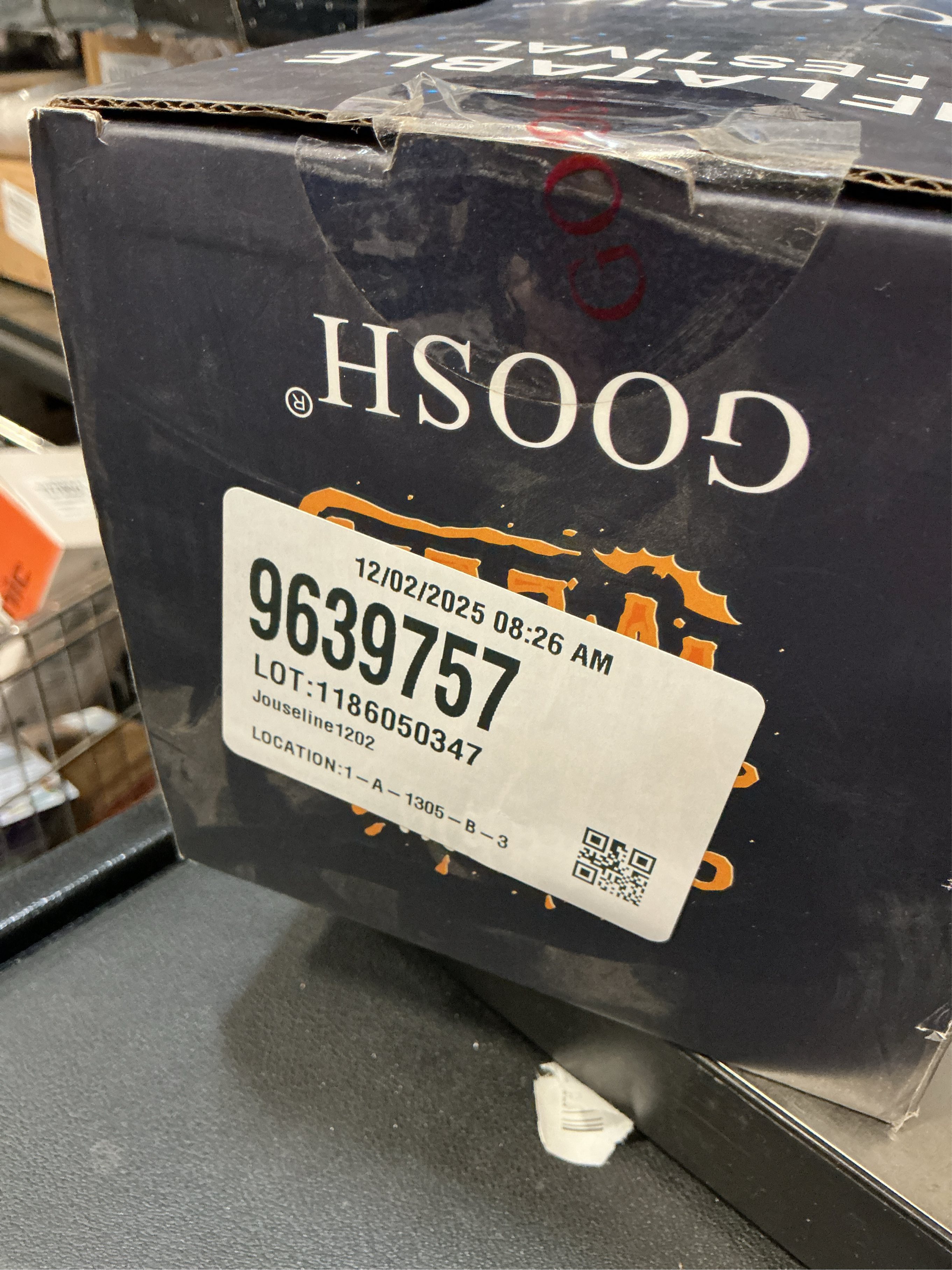 GOOSH 5.5 FT Halloween Inflatables Outdoor Decorations Skeleton Puppy Inflatable Yard Decoration with Build-in LEDs Blow Up Pumpkin for Halloween Party Indoor Outdoor Yard Garden