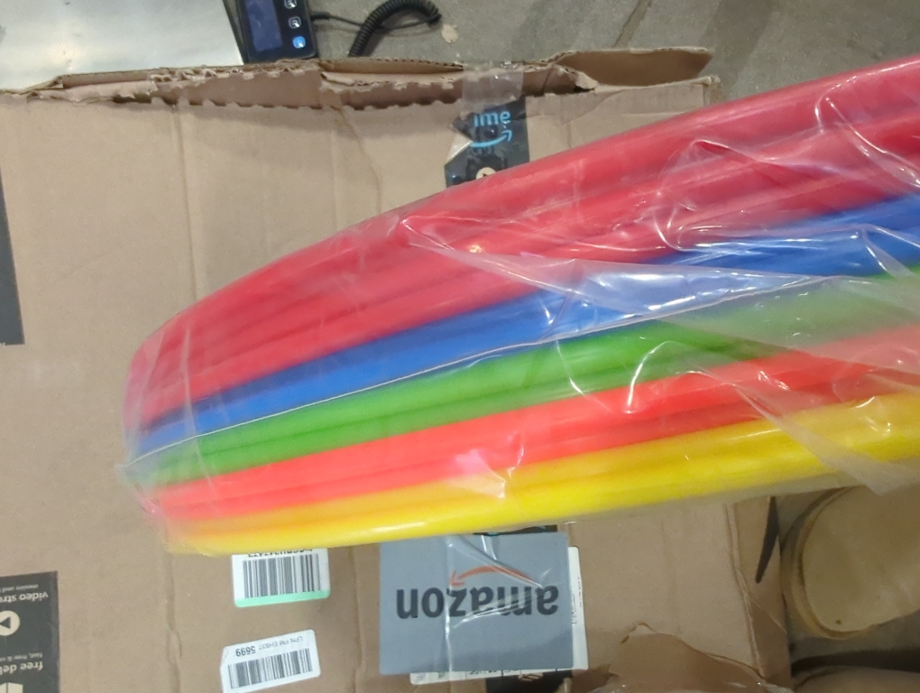 Fun Express Large 20 Inch Obstacle Course Agility Rings Set of 6 - Professional PE Equipment for Elementary School Physical Education | Carnival Games Ring Toss for Kids Outdoor Play & Field Day