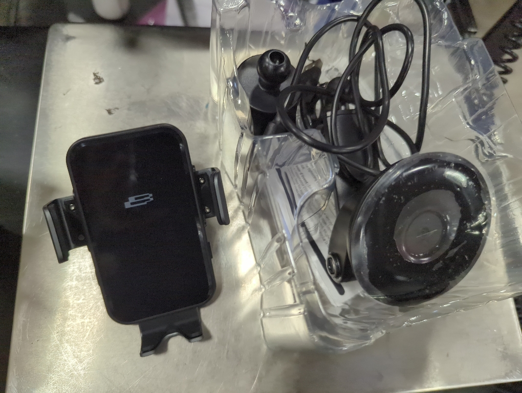 Bracketron PwrUp Auto 15W Qi Fast Wireless Charging Car Mount Dashboard Windshield Air Vent Cell Phone Charger Cellphone Holder Desk Night Stand