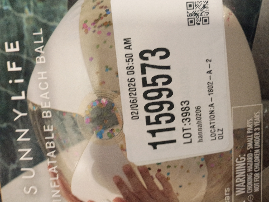 Sunnylife Inflatable Beach Ball - Cotton Candy, Confetti Pool & Water Toy