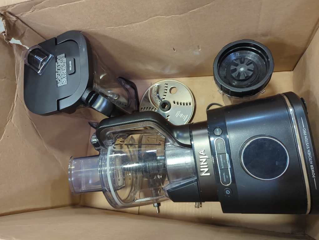 Ninja - Detect Kitchen System Power Blender   Food Processor Pro with 24-oz. To-Go Cup and BlendSense Technology - Black