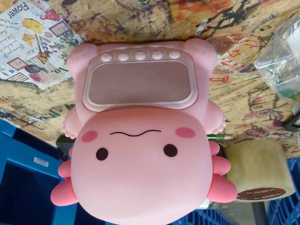 Axolotl Alarm Clock with Night Light for Kids, 7 RGB Color Cute Alarm Clocks for Bedrooms Ok to Wake Clocks, Silicone Animal Tabletop Lamp for Teen Girls Boys