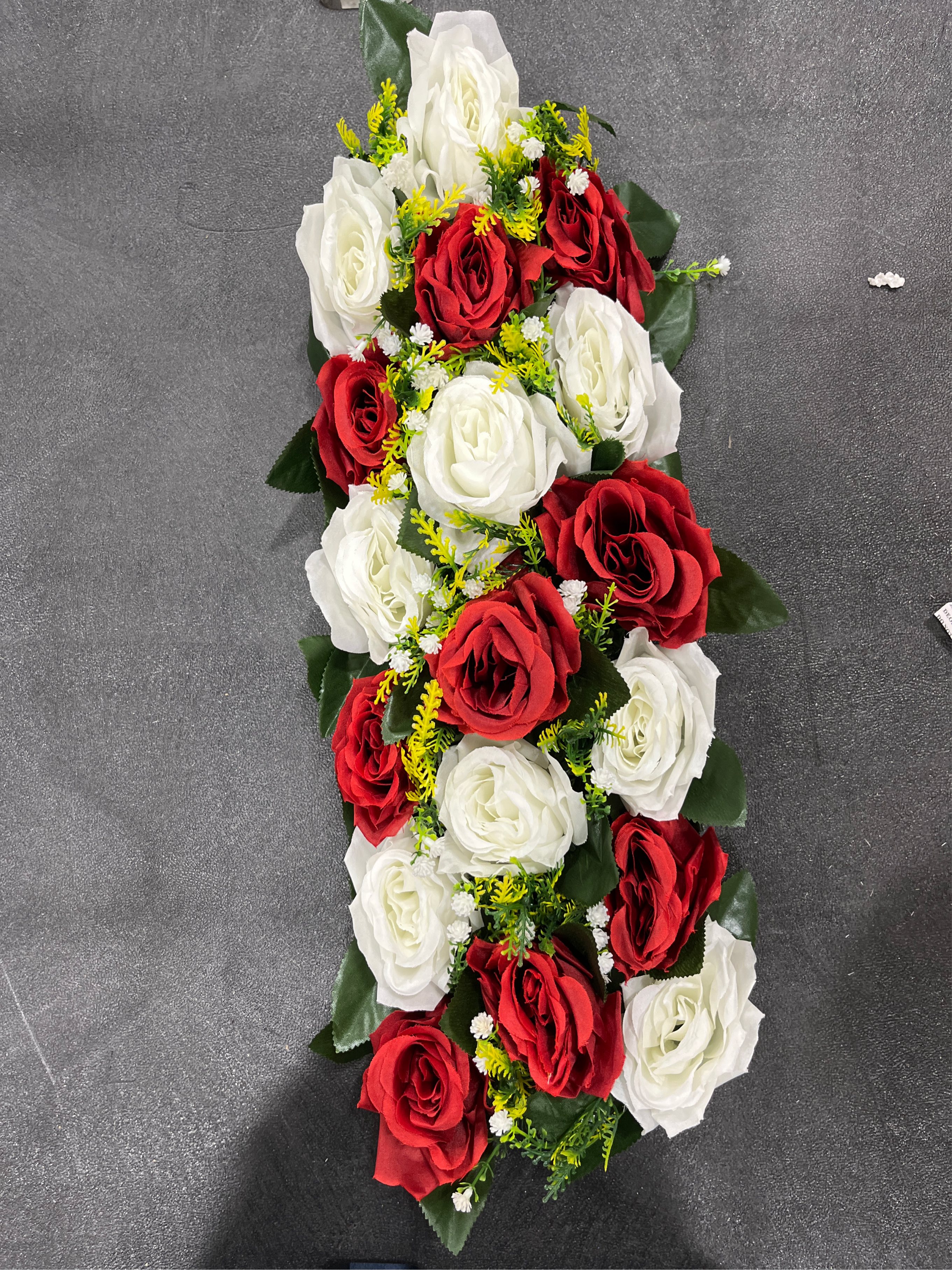 Flowers Panels For Table Centrepieces Decorative,9 Pieces Rectangular Floral Centerpiece,Ornament Flower Row Flower Wall Decorations,for Reception,Dining Table,Living Room,Dining Party(Color:G)