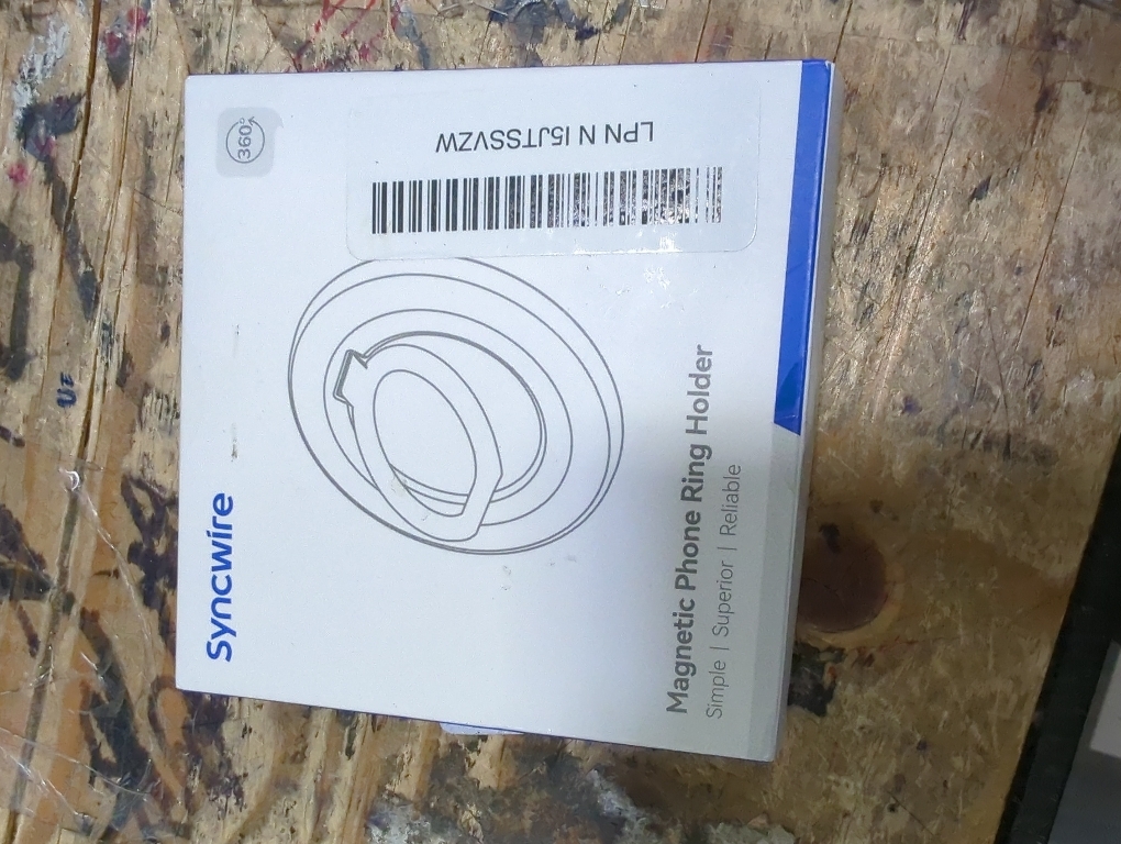 SYNCWIRE Magnetic Phone Ring Holder for MagSafe, 360° Rotation Cell Phone Grip Stand Finger Ring Kickstand Two-Sided Magnet Compatible with iPhone 17 Pro Max 16 15 14 13 12 MagSafe Accessories