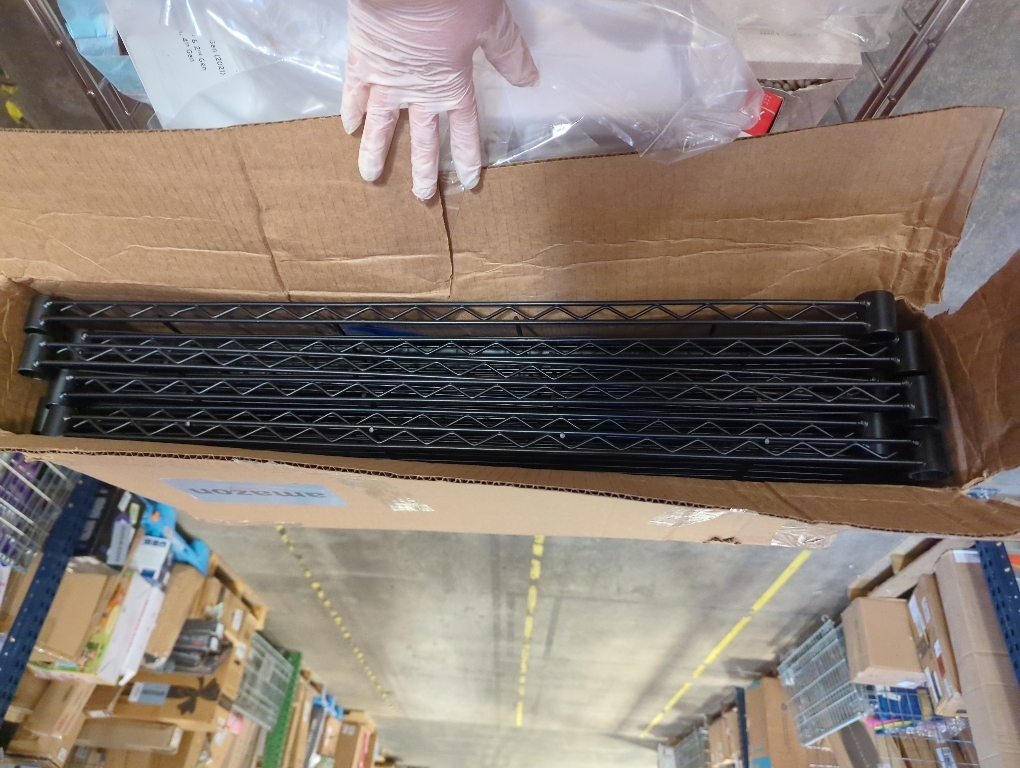 REIBII 6-Tier Storage Shelves Metal Shelving for Storage Load 1000 LBS,Wire Shelves Heavy Duty Shelving Unit Adjustable Pantry Shelf Bathroom Kitchen Garage 24 W x 14 D x 71 H, Black