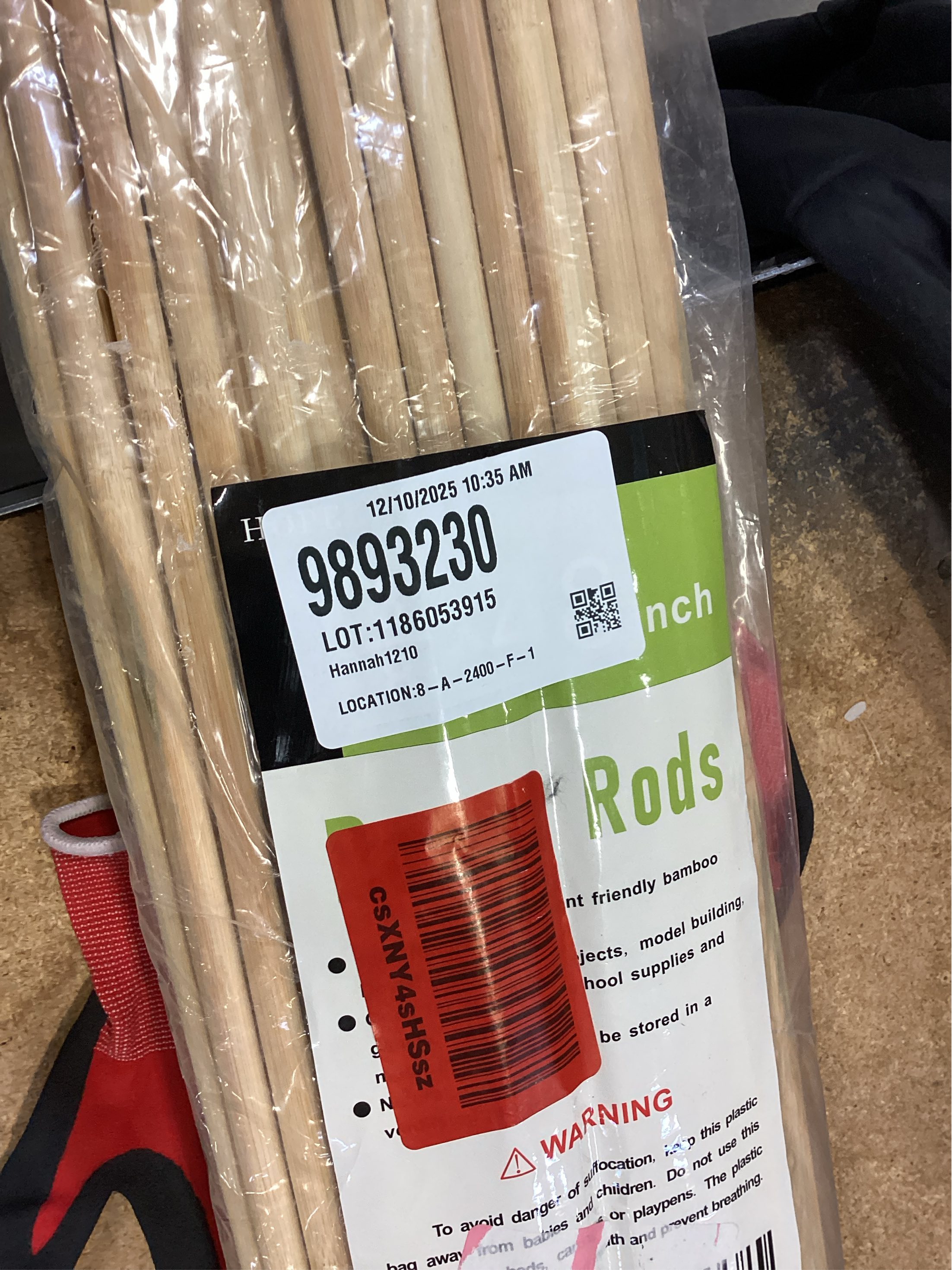 HOPELF 25PCS Dowel Rods Wood Sticks Wooden Dowel Rods - 3/8 x 48 Inch Bamboo Sticks - for Crafts，Hardwood Dowel Rod Assortment，Wooden Rod Sticks Doweling Rods， DIYers.