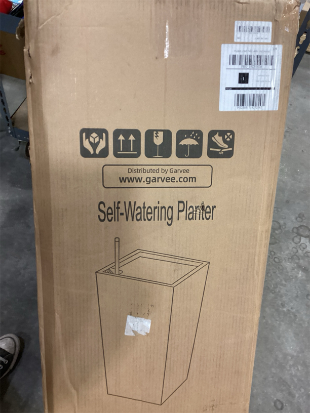 - Tall Planter for Indoor or Outdoor Front Porch | All-Weather Use with Removable Insert Bucket | Modern Décor for Flowers, Tall Trees, Faux Plants