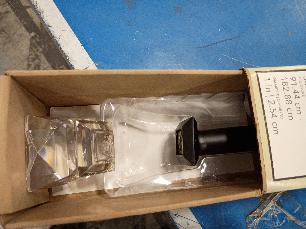 allen   roth Bexley 36-in to 72-in Matte Black Steel Single Curtain Rod with Finials