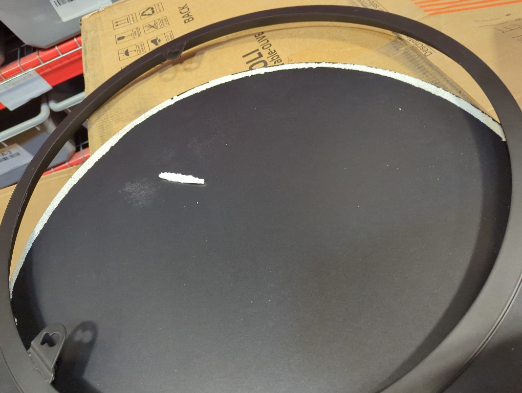 Round Black Framed Mirror